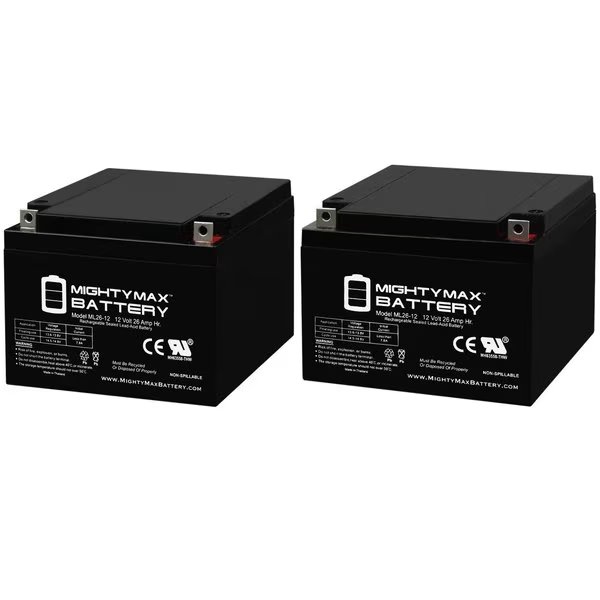ML26-12 12V 26AH Replacement Battery for Access SLAA1224F - 2PK, Mighty Max Battery, Mfr#: MAX3959673